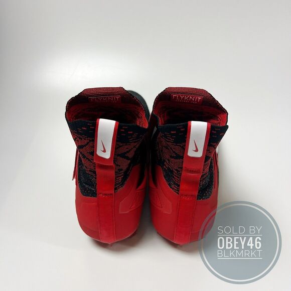 Nike Alpha Menace Elite 2 Flyknit Football Cleats Black/Red BV2077-009 Size 15 - Picture 4 of 7